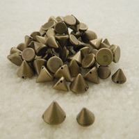 (New with box) Antique Gold Spike Beads - Thumbnail 1
