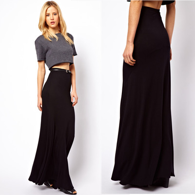High wasted maxi skirt