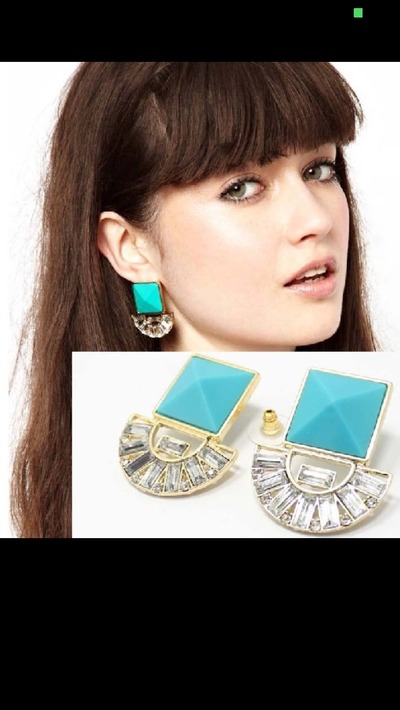 rhinestone stud earrings