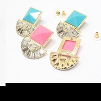 rhinestone stud earrings - Thumbnail 2