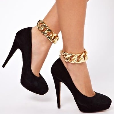 Acrylic chain anklet