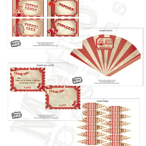 Vintage Red Circus or Carnival Party - Thumbnail 2