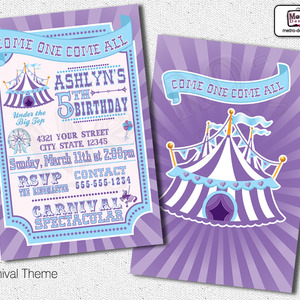Circus Birthday Invitations - Thumbnail 2