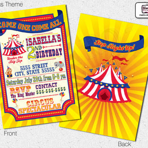 Birthday Invitations, Carnival and Circus - Thumbnail 3