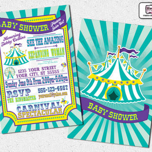 Carnival Baby Shower Invitation - Thumbnail 1