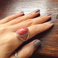 Deep Coral Matrix Ring - Thumbnail 2
