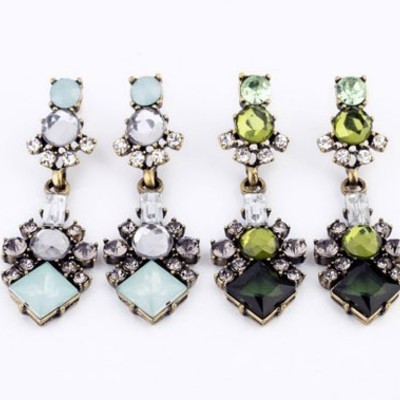 Sky blue statement earrings  - Thumbnail 4