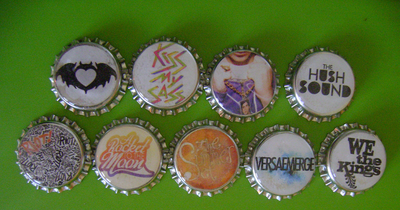 assorted bottle caps