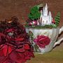 Lady Regina and her Castle Teacup Nursery, Faerie, Fairy, OOAK, Diorama - Thumbnail 4