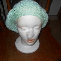 Crochet Medium Slouchy Hat & Crochet  Curly Scarf  - Thumbnail 1