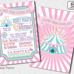 Carnival Party Invitations - Thumbnail 2