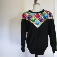 Sequin Collar Sweater  - Thumbnail 1