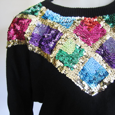 Sequin collar sweater  - Thumbnail 5