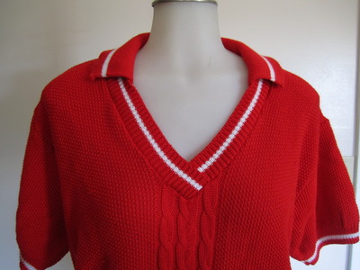Red Collar Sweater 