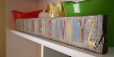 Hand-Painted Alphabet Sign