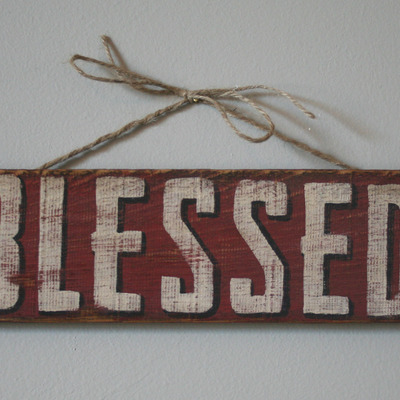  blessed hand painted pallet sign