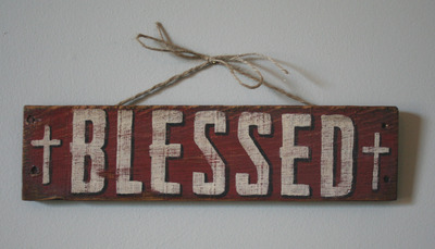  Blessed Hand Painted Pallet Sign