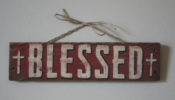  Blessed Hand Painted Pallet Sign
