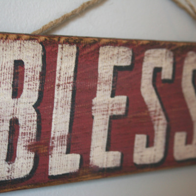 blessed hand painted pallet sign