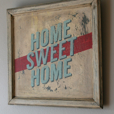  home sweet home hand painted sign