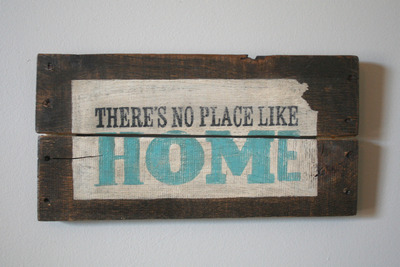  There's No Place Like Home Hand Painted Pallet Sign