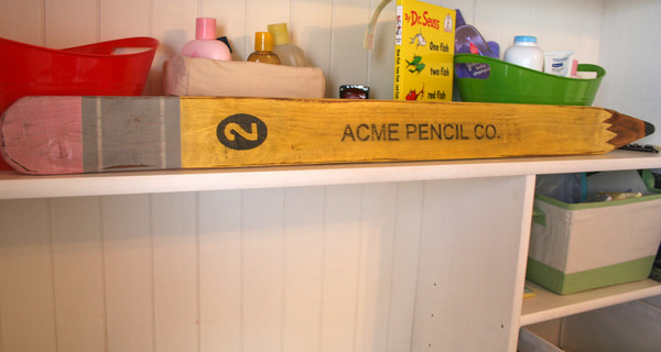 Jumbo #2 Pencil Hand Painted Wood Sign