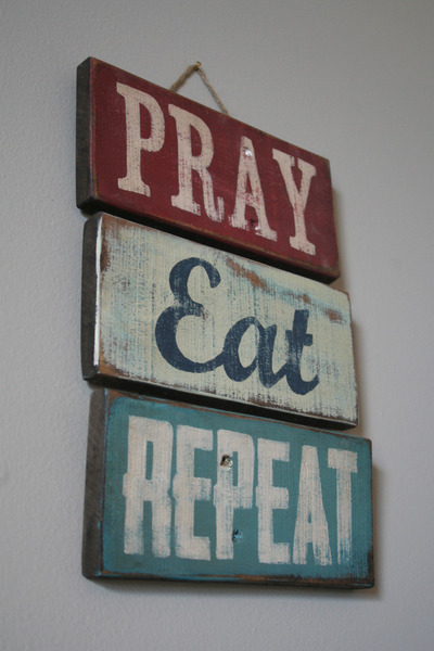  Pray Eat Repeat Hand Painted Pallet Sign