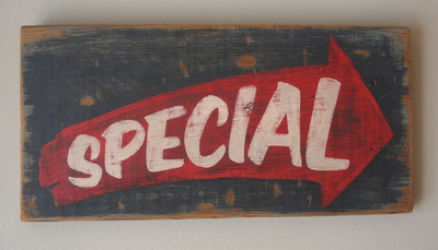  Special Advertisement Hand Painted Reclaimed Wood Sign