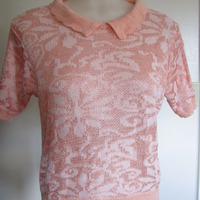 Pink Collar Sweater  - Thumbnail 1