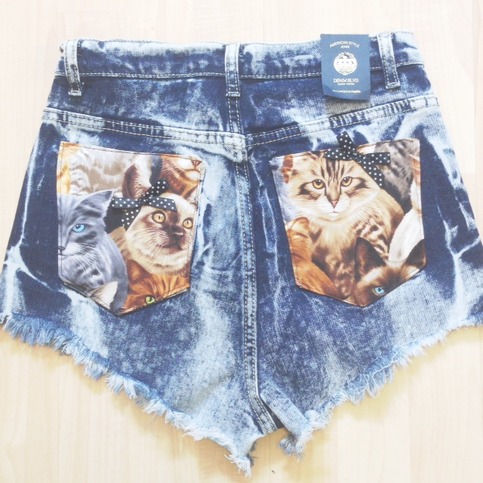 High Waisted Cat Shorts