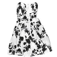  Strapless Flower Mini Dress - Thumbnail 1