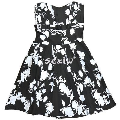  strapless flower mini dress