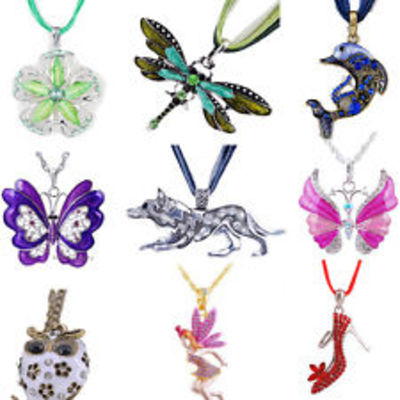 Retro colorful owl butterfly mask animal pendant necklace 9 style