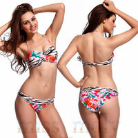 Sexy  Padded Push Up Swimwear Bikini Bandeau Strap Swimsuit(5 colors) - Thumbnail 1