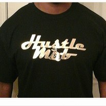 Hustle Mob Gold Foil Distressed Tee