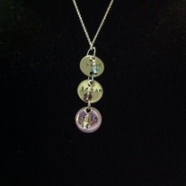 3 disk family necklace