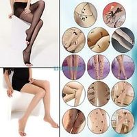 Tattoo sock transparent pantyhose stocking tights leggings - Thumbnail 1