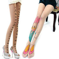Tattoo Sock Pantyhose Tights Lady Silk Stocking Transparent Leggings - Thumbnail 3