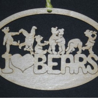 I love bears - wood ornament - Thumbnail 5