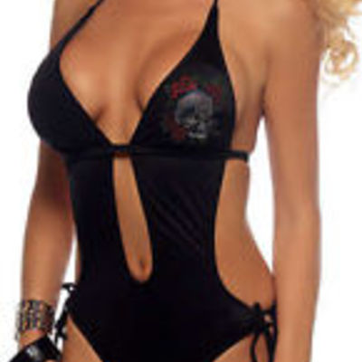 One piece halter monokini cut out bikini bottom printed hot swimwear