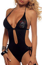 One piece halter monokini cut out bikini bottom printed hot swimwear