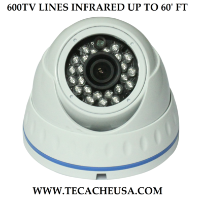 Dome fixed lens weatherproof ir cameras - color 1/3" cmos 600tvl