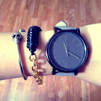 Mini Cobra Knot Bangle - Black - Thumbnail 3