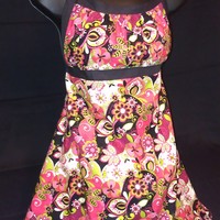 YR Emmeline Apron - Reversible Damask Party - Thumbnail 4