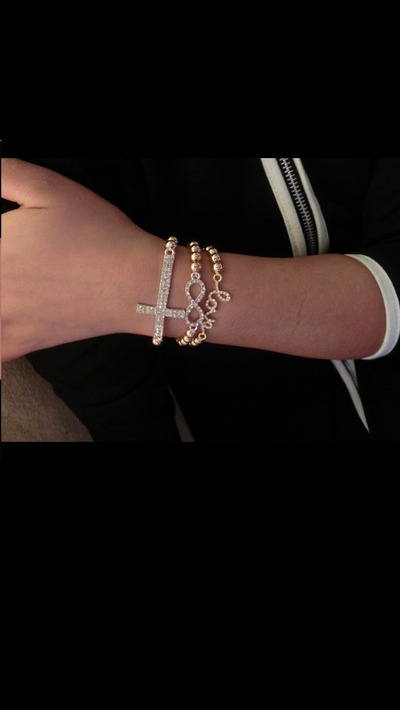 world pop arm candy crystal bracelet 3pcs