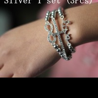 world pop arm candy crystal bracelet 3pcs - Thumbnail 2