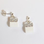 Little Fat Earrings in White - Thumbnail 2