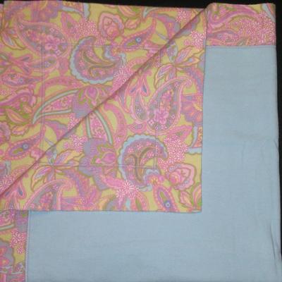 Receiving blanket - paisley baby blue