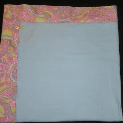Receiving blanket - paisley baby blue