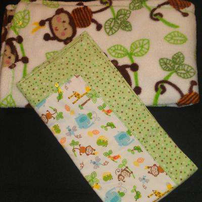 Swingin monkey blanket set